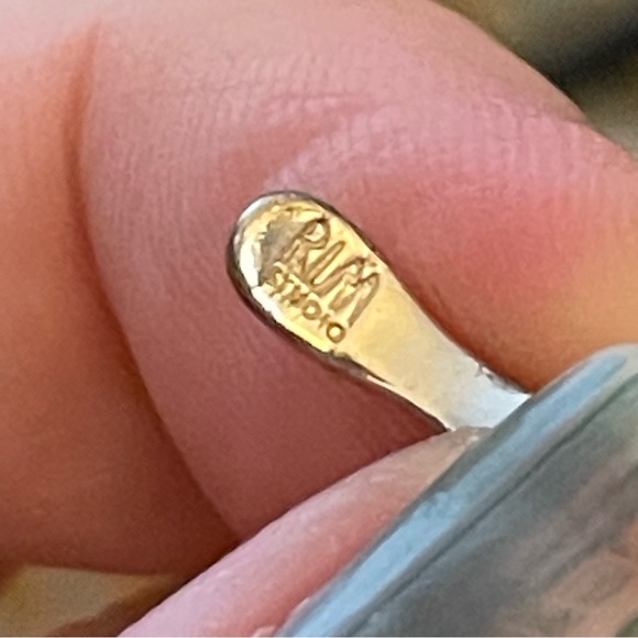 Vintage Robert Lee Morris RLM Studios stamped 925 & brass bracelet toggle clasp - Picture 9 of 10